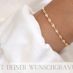 Armband gold mit Personalisierung, Geschenk zum Muttertag Bild 1