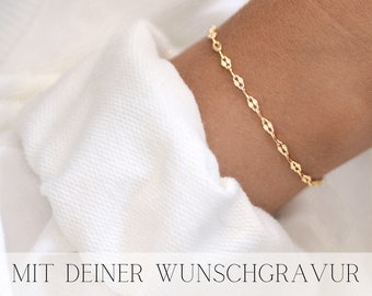 Gold bracelet with personalization, gift for Easter