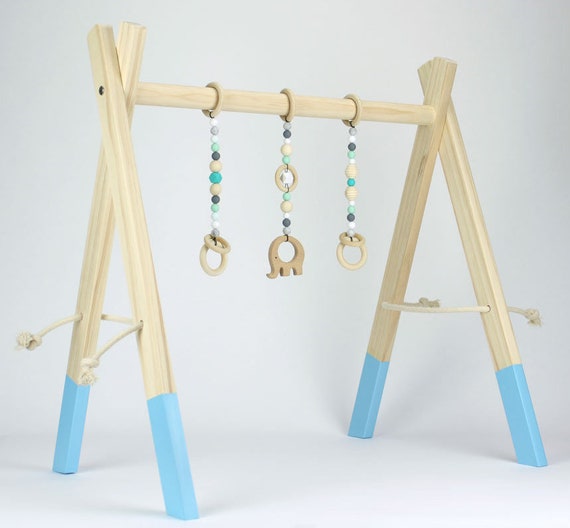etsy wooden baby gym