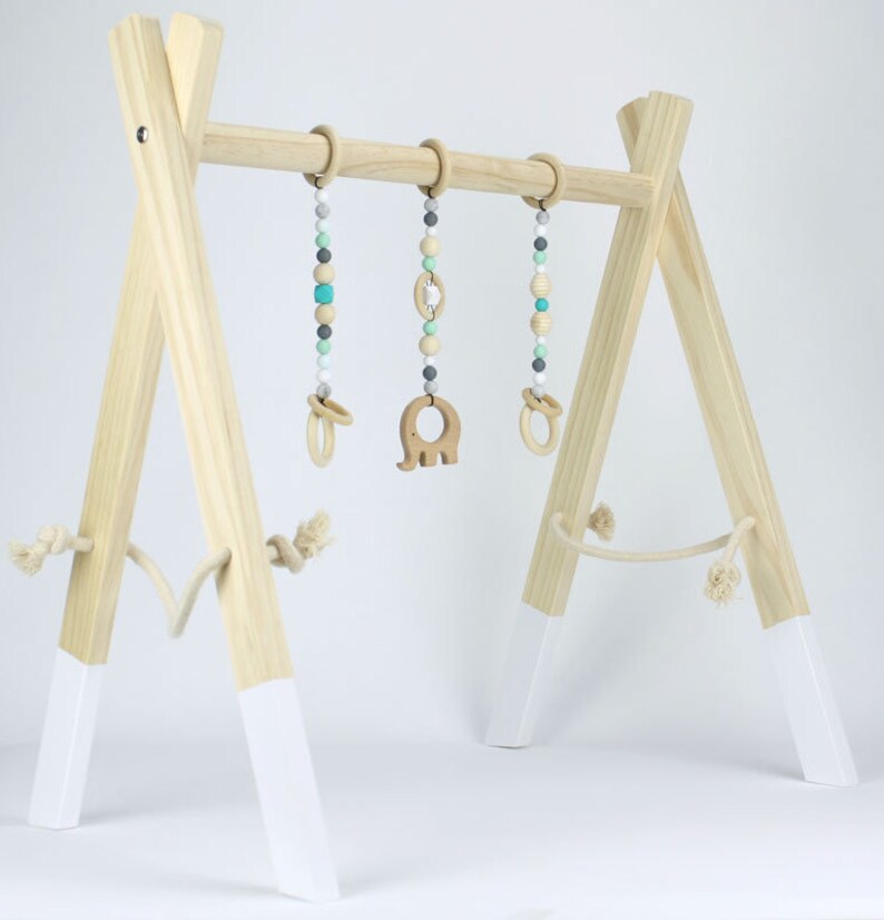 Hanging Baby Play Gym Toys Nursery Accessory Wooden Sensory Etsy UK