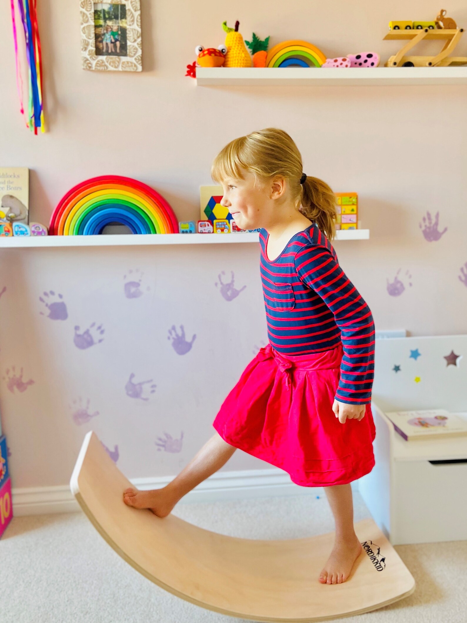 Wooden Balance Board Waldorf Wobble Toddler Kids Board Etsy UK