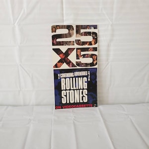 Vintage 1990 Promotone Rolling Stones 25X5 Videocassette Double Sided Sign Display