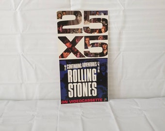 Vintage 1990 Promotone Rolling Stones 25X5 Videocassette Double Sided Sign Display
