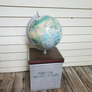 Vintage Rand McNally World Globe Imperial Edition with World Atlas