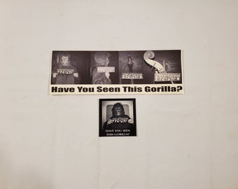 Original Sass Parilla Have You Seen This Gorilla Sticker Lot