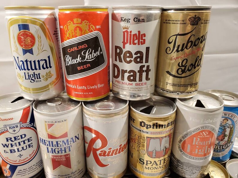 Vintage 60s 70s 80s Beer Can Lot Etsy UK