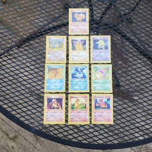 Lot de cartes de base Pokemon Shadowless vintage Lot de Pokemon