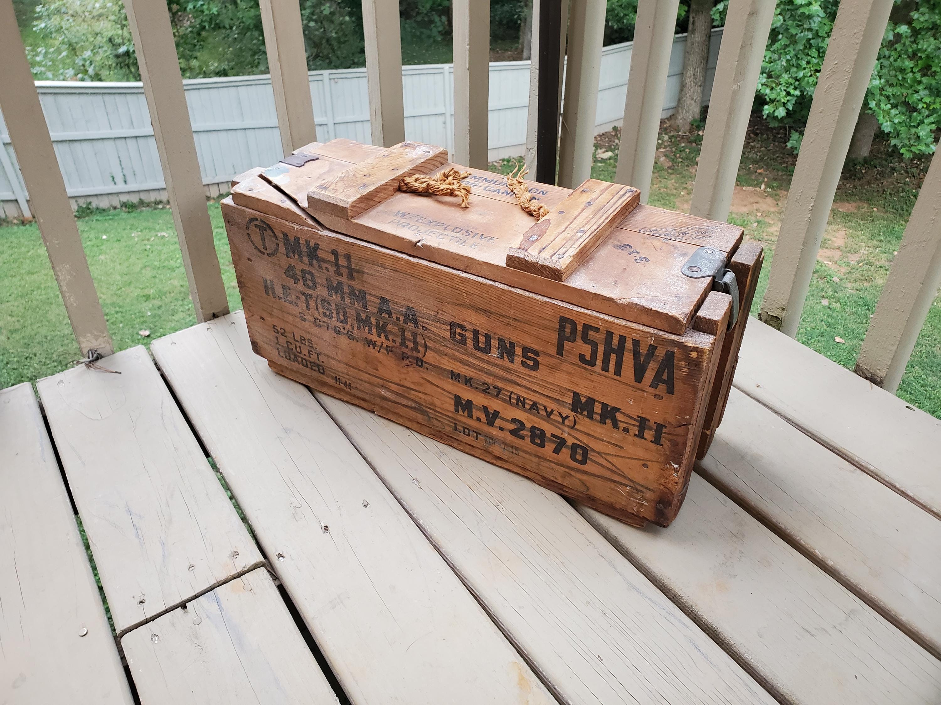 ヴィンテージ 1944年 WW2 海軍 Mk11 弾薬箱 木製弾薬箱 - Etsy 日本