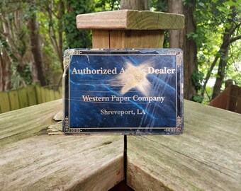 Vintage Authorized Dealer Western Paper Company Sign Advertising