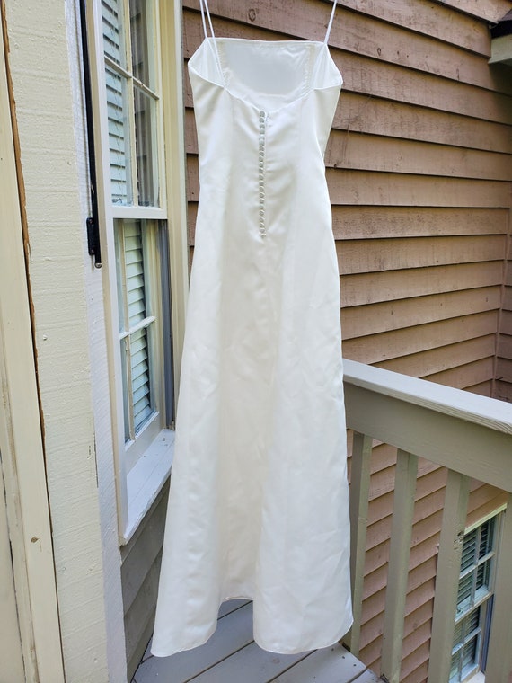 Vintage ABS Allen B Schwartz Wedding Dress Strapl… - image 6