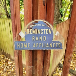 Antique Remington Rand Advertisement Sign Dealer Sign