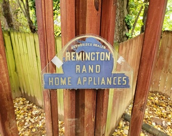 Antique Remington Rand Advertisement Sign Dealer Sign