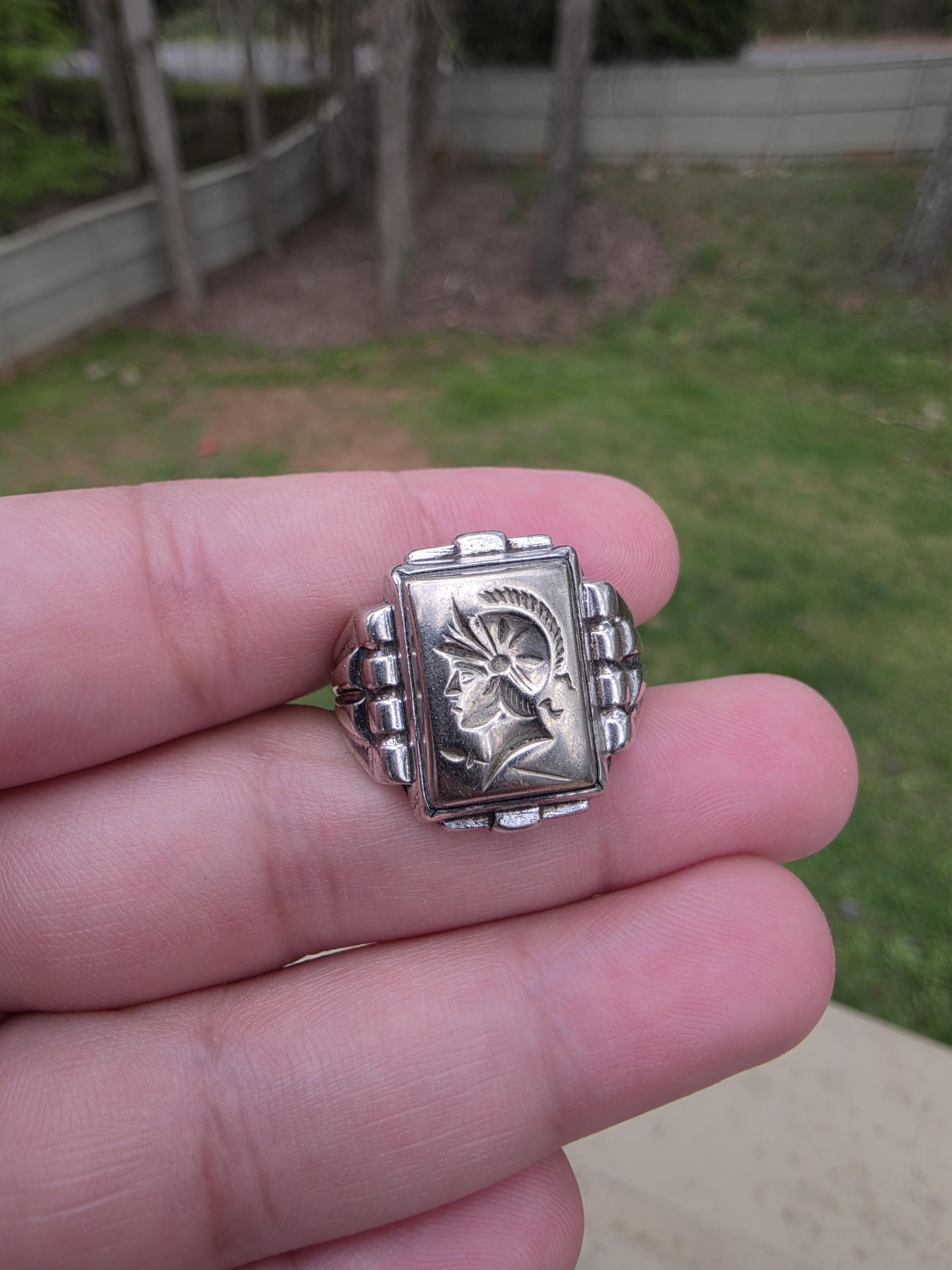 Antique Roman Soldier Ring - Etsy display picture 1