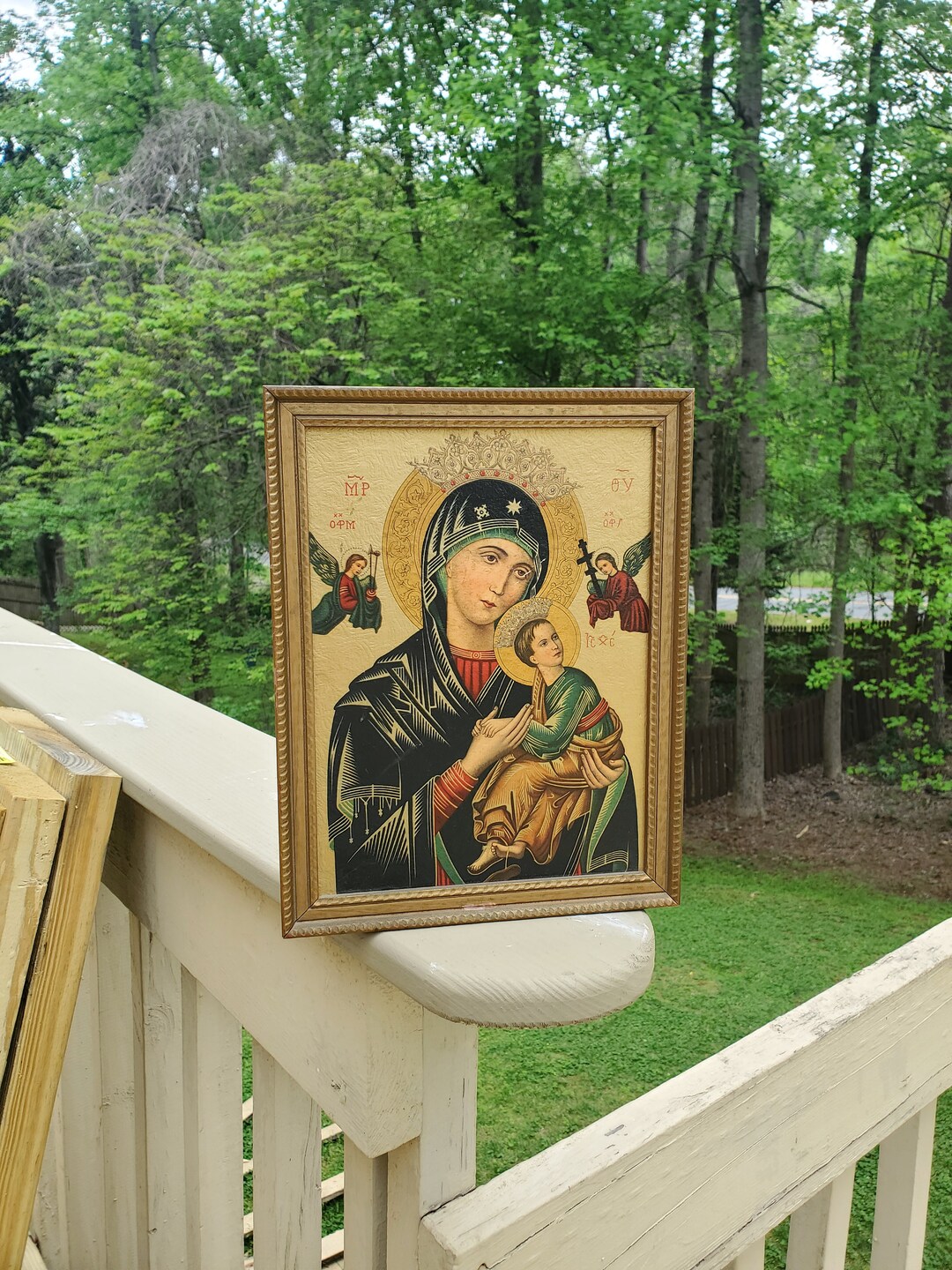 Vintage Religious Icon Our Lady of Perpetual Help Baby Jesus Picture ...
