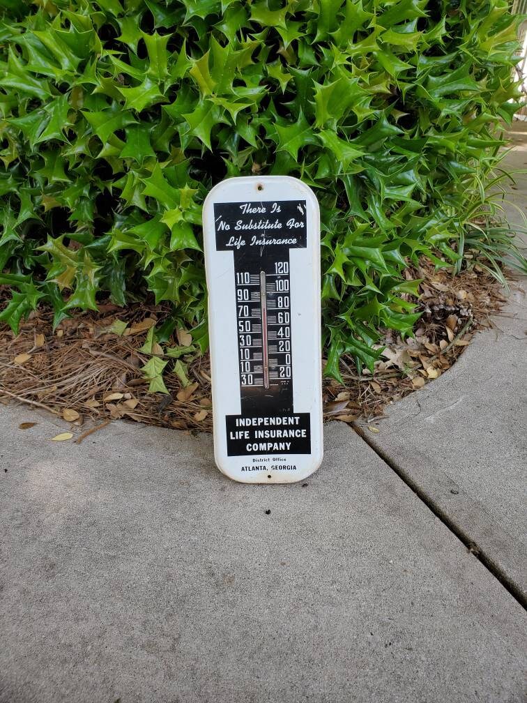 Vintage Independent Life Insurance Company Thermometer Etsy Vintage Independent Life Insurance Company Thermometer Etsy