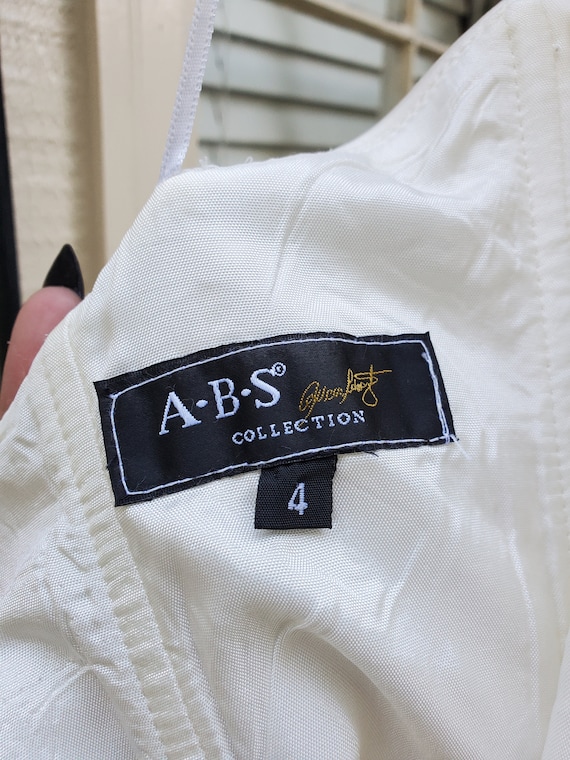 Vintage ABS Allen B Schwartz Wedding Dress Strapl… - image 10