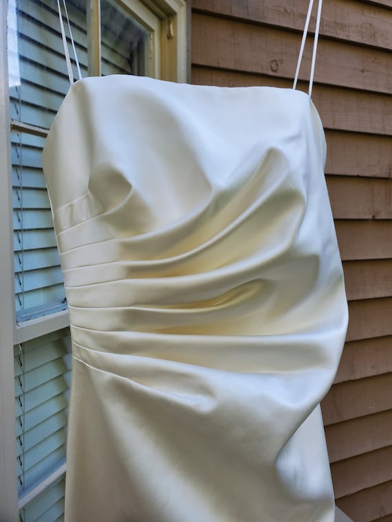 Vintage ABS Allen B Schwartz Wedding Dress Strapl… - image 3