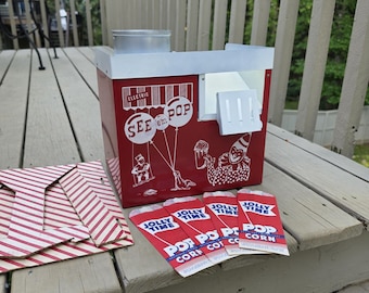 Máquina de palomitas de maíz Empire Electric See Em Pop, estilo años 60.