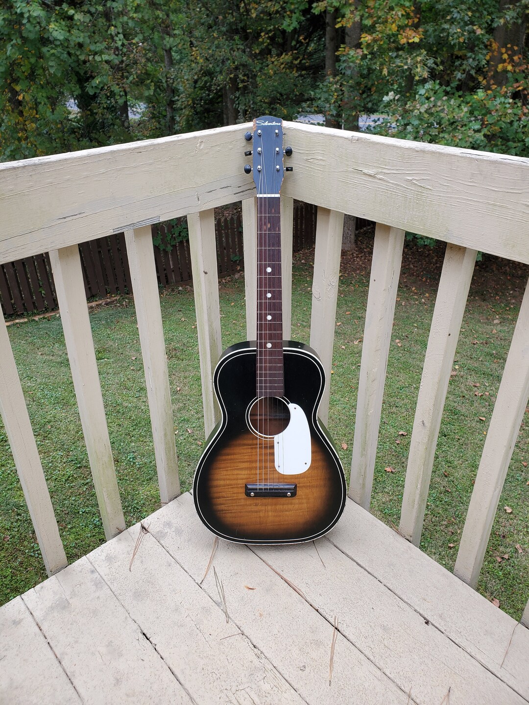 Vintage Silvertone Acoustic Guitar Model 319 12049 Etsy