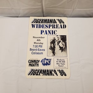 Vintage 1996 Tigermania Widespread Panic Poster Concert Poster