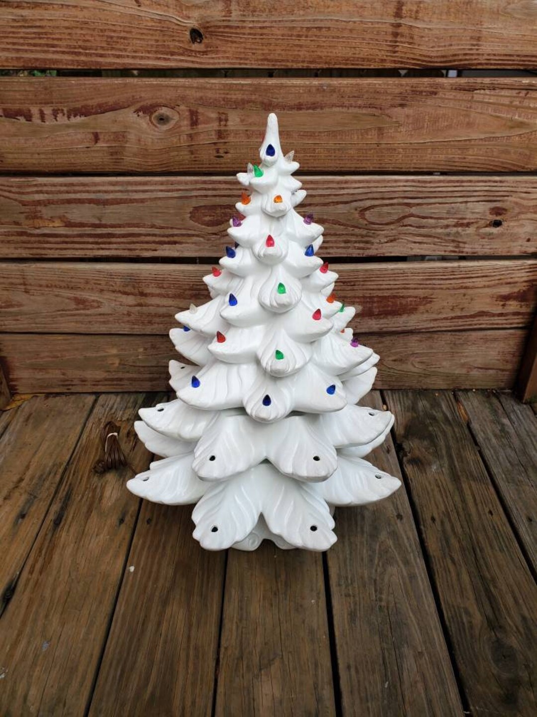 Vintage Mid Century Atlantic Ceramic Christmas Tree Large Etsy