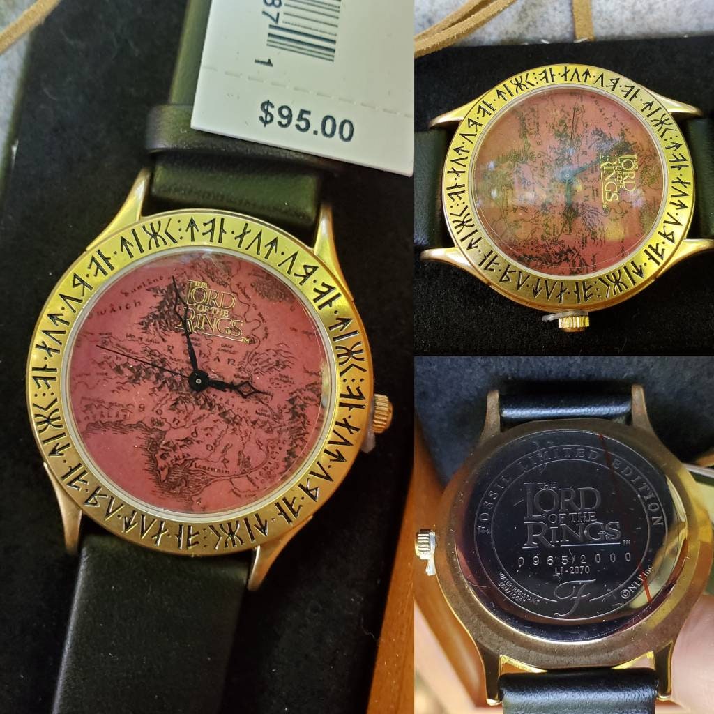 Vintage Lord of the Rings Middle Earth Fossil Watch NOS 