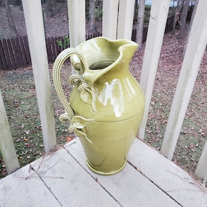 Italian Vietri of Italy Pottery Vietri Pitcher Vase 18.5&quot;