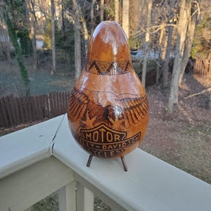 Vintage Harley Davidson Gourd Display Harley Davidson Eagle Motorcycle