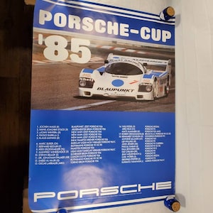 Vintage 1985 Porsche-Cup Porsche Poster
