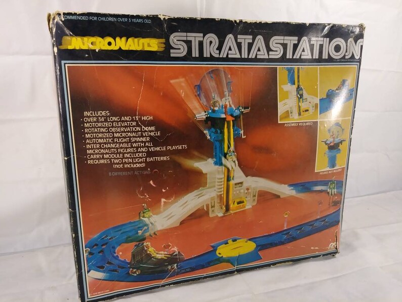 Vintage 1970s Mego Micronauts Stratastation Track Toy Set