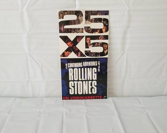 Vintage 1990 Promotone Rolling Stones 25X5 Videocassette Double Sided Sign Display