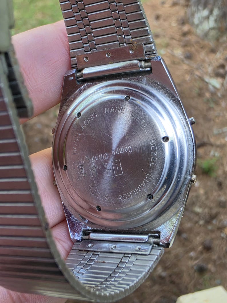 Vintage 1980s Compu Chron Digital Watch Time Date Watch zdjęcie 8