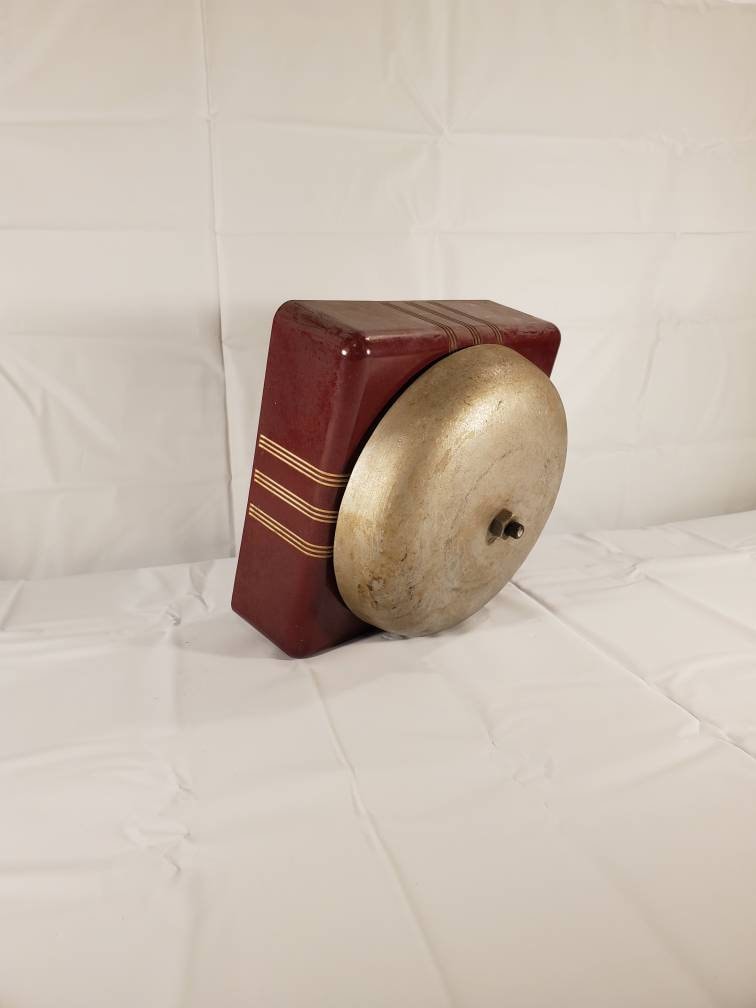 Vintage Art Deco School Windup Alarm Bell