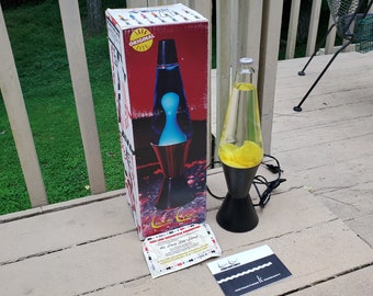 Vintage Lava Lite Midnight Series Lava Lamp Yellow Lava Lamp