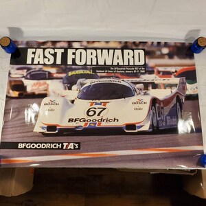 Vintage 1988 Fast Forward BFGoodrich Porsche Poster