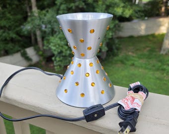 Vintage 1999 Silver Starship Rocket Lava Lamp With Box Model 5621
