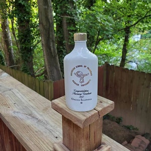 Vintage Mercer University Pharmacy Bottle Duraglas
