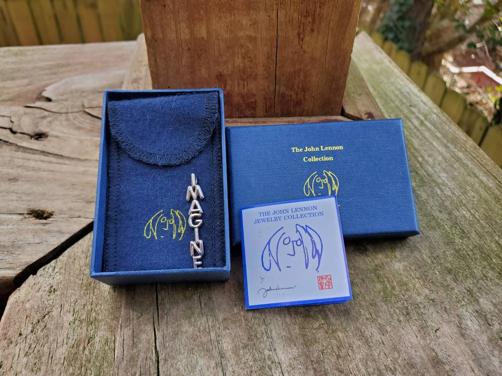 Vintage John Lennon Jewelry Collection Imagine Necklace Etsy