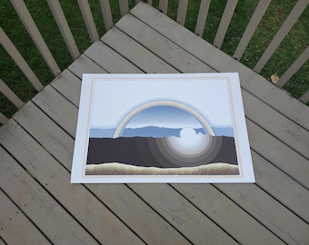Vintage 1970s Richard Gilbert Dominion Over The Earth Print Signed and Numbered
