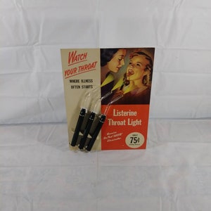 Rare 1940s Vintage Listerine Throat Light Counter Store Display