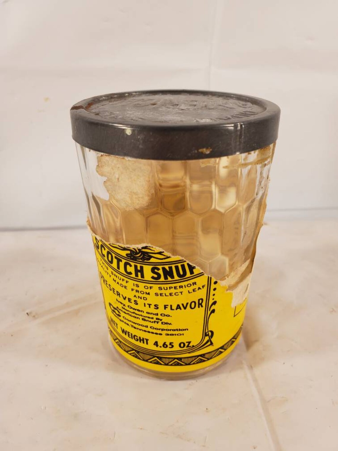 Vintage American Dental Scotch Snuff Jar Etsy