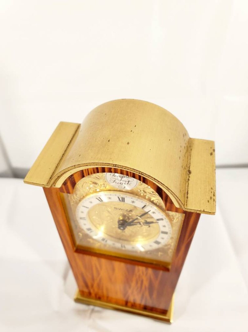 Vintage Swiza Swiss Tempus Fugit Mini Grandfather Clock Etsy
