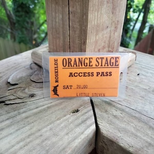 Vintage Orange Stage Little Steven Tour Pass