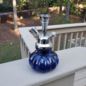 Vintage Hookah Base Parts Blue Hookah