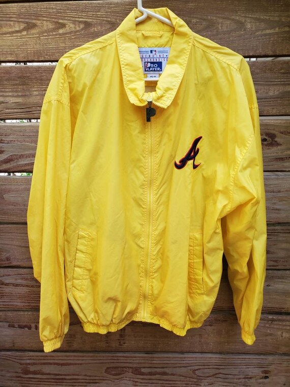 Vintage 90s – Veste Coupe-Vent Pro-player Atlanta Braves, Homme Taille XL, Bleue