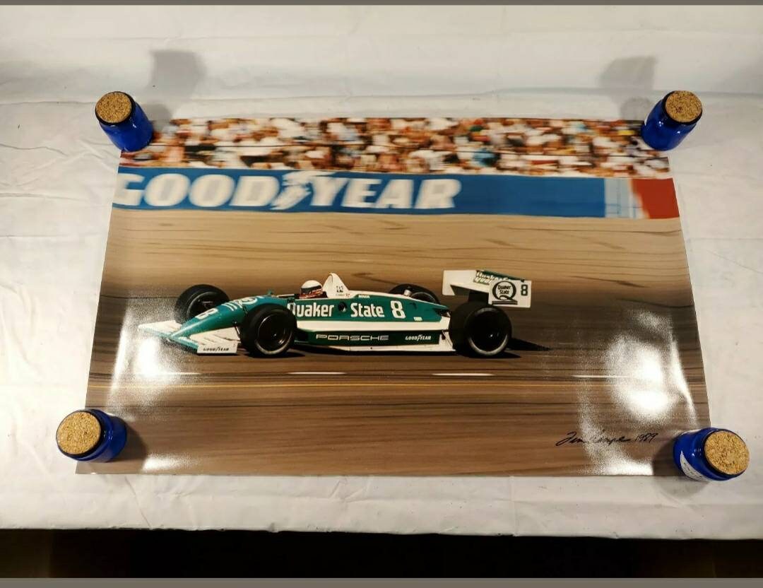 Vintage Quaker State Porsche Photo Poster Signed Etsy