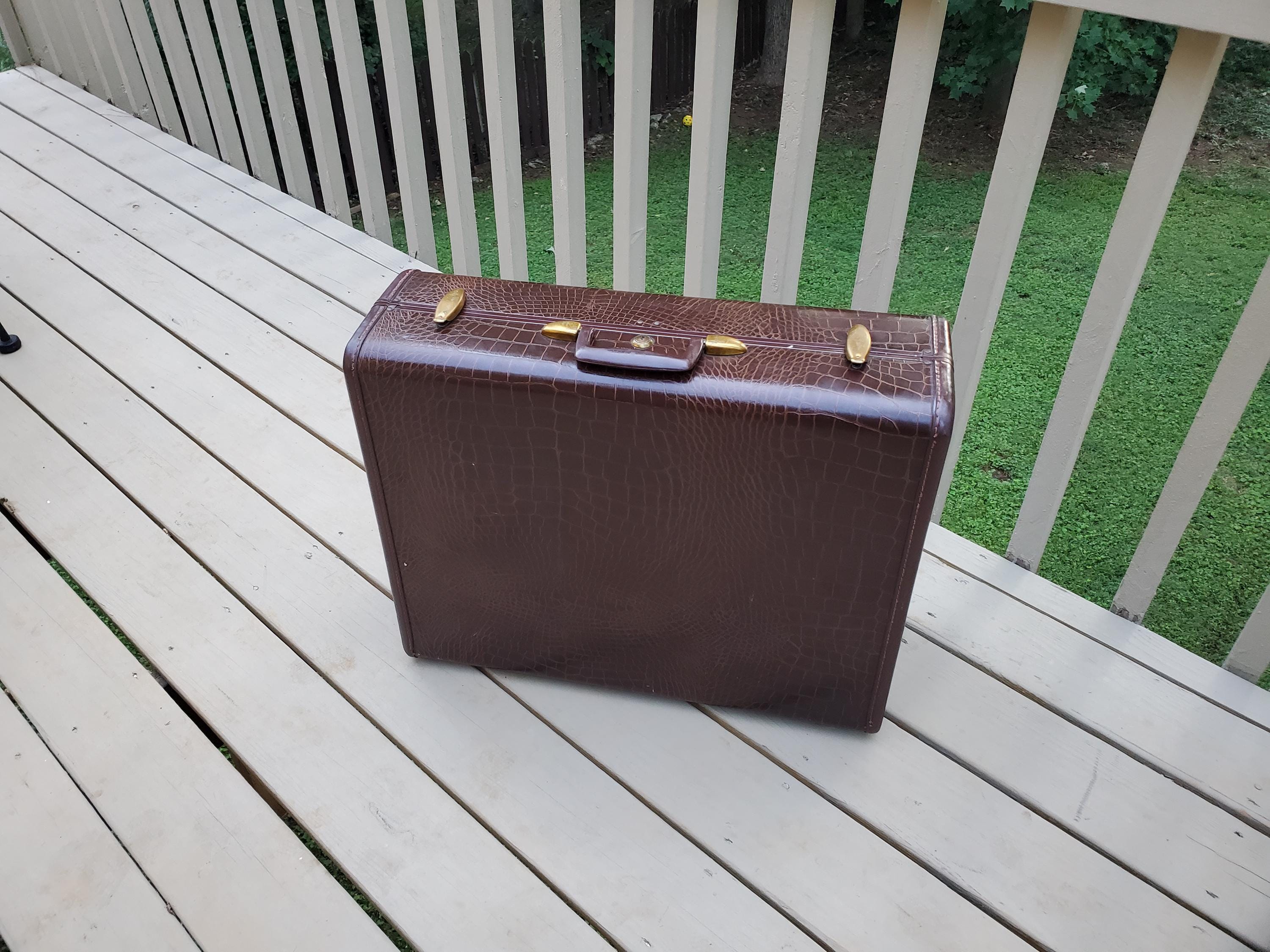 Alligator suitcase Etsy