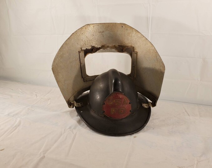 1940s Mine Safety Appliances Co Fire Department Helmet With Leather