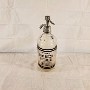Vintage Union Seltzer Water Co Seltzer Water Bottle