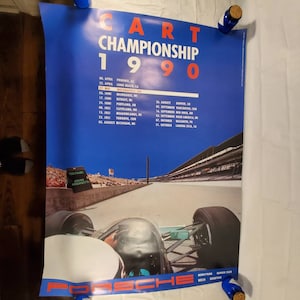 Vintage 1990 Cart Championship Porsche Poster